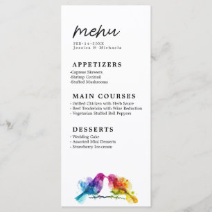 🌈 Tarjeta de MENU Colección Armonía Lluvia de Col
