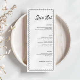 Tarjeta de menú con borde escalonado minimalista y