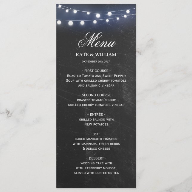 Tarjeta de menú con luces (Anverso)