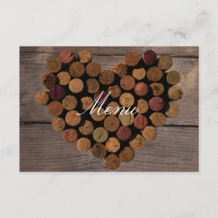 Tarjeta de menú Corcho de vino #2