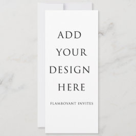 Tarjeta de menú de 4"x9.25" / 10.2x23.5cm / invita