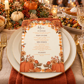 Tarjeta de menú de Acción de Gracias Friendsgiving
