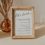 Tarjeta de menú de bebidas de Boda EVERLEIGH<br><div class="desc">Everleigh Collection: una colección impresionante y minimalista que presenta un tipo de letra caligráfica moderno, moda y elegante. Esta colección ofrece un diseño atemporal y elegante, perfecto para cualquier evento, desde bodas hasta duchas para bebés y todo lo demás. Disfrute de la elegancia y sofisticación de la colección Everleigh y...</div>