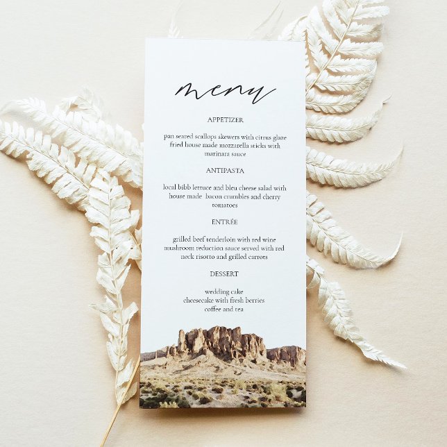 Tarjeta de menú de boda acuarela de MONTAÑA DE SUP (Subido por el creador)
