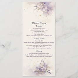 Tarjeta de Menú de Boda Celestial