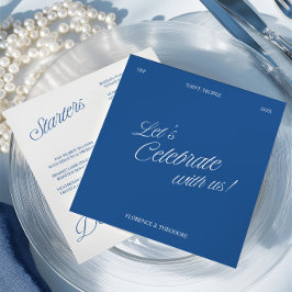 Tarjeta de menú de boda con escritura moderna en a