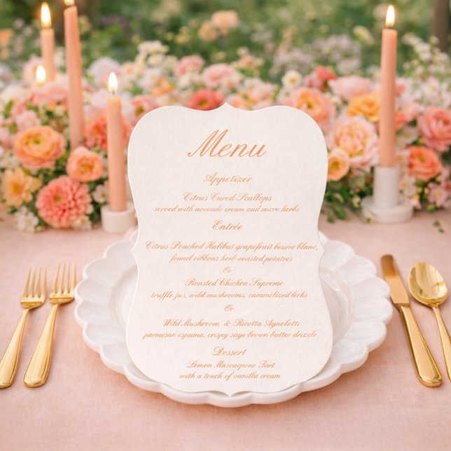 Tarjeta de menú de boda con jardín de Ranunculus r (Subido por el creador)