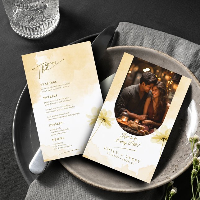 Tarjeta de menú de Boda de fotografías de la Grace (Subido por el creador)