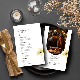 Tarjeta de menú de Boda de fotografías de la Grace
