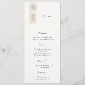 Tarjeta de menú de boda de lujo elegante, recepció