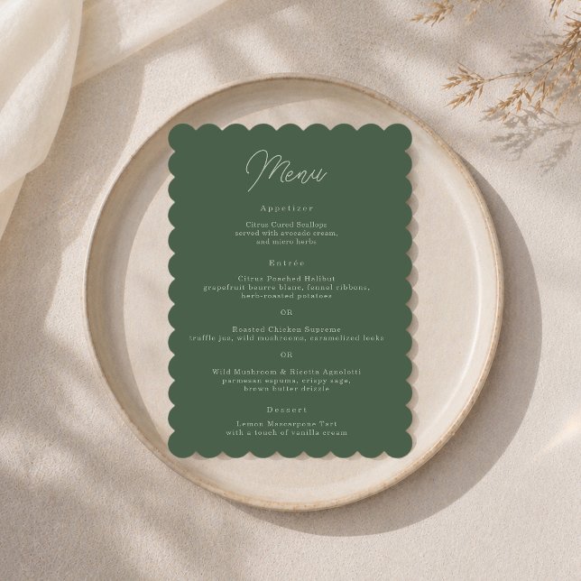 Tarjeta de menú de boda elegante con volutas de co (Subido por el creador)