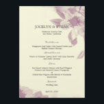 Tarjeta de menú de Boda floral acuarela<br><div class="desc">El diseño floral moderno hace que esta colección de Bodas acuarelas florales sea irresistiblemente encantadora y romántica. Elige entre un fondo crema para un aspecto más vintage o un fondo blanco para un aspecto más contemporáneo. Disponible en diversos colores. Los colores personalizados y los elementos coincidentes también están disponibles bajo...</div>