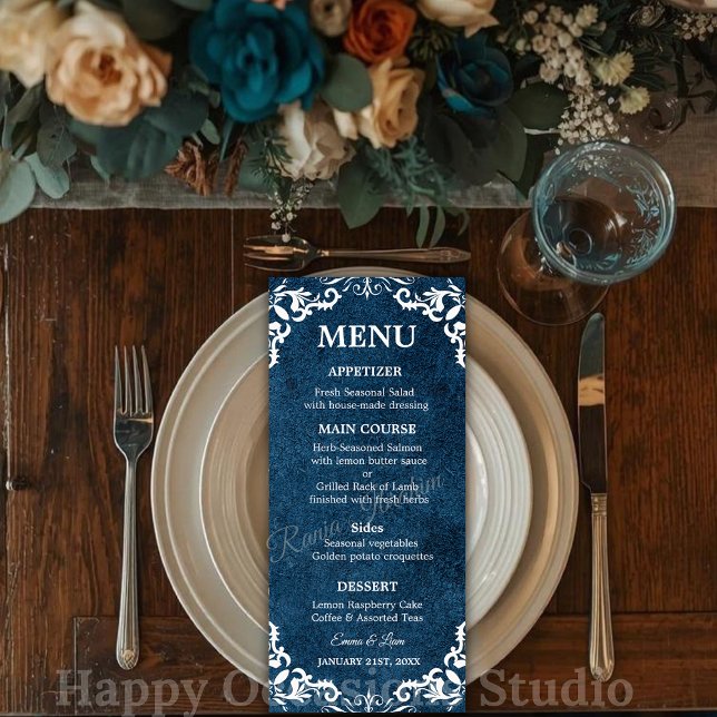 Tarjeta de menú de boda mexicana rústica (Subido por el creador)