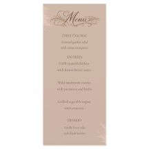 Tarjeta de menú de boda Whispering Pampas