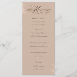 Tarjeta de menú de boda Whispering Pampas