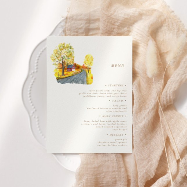 tarjeta de menú de bodas elegante del campo de oto (Subido por el creador)