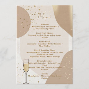 Tarjeta de menú de brunch neutral – Beige minimali