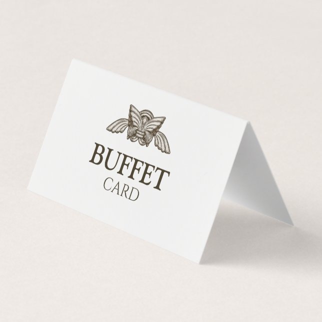 Tarjeta de menú de buffet con tema de Grecia (Reverso)