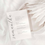 Tarjeta de menú de casamiento de tipos de letra de<br><div class="desc">Diseñada para coordinar con nuestra colección Minimalista All In One, esta tarjeta de menú casera personalizada presenta un diseño limpio y sencillo, con un tipo de letra simple. Para una personalización más avanzada de este diseño, por ejemplo, cambiar el diseño, el tamaño de letra o el tamaño del texto, haga...</div>