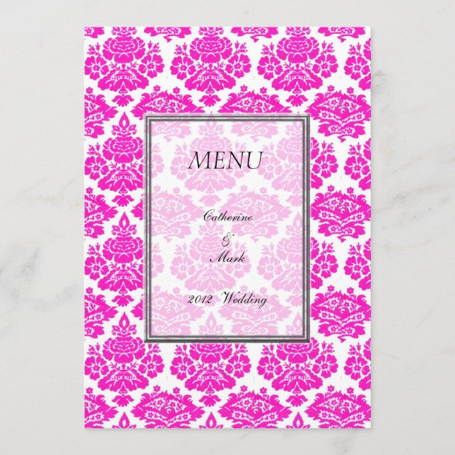 tarjeta de menú de cena, damasco (Anverso)
