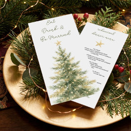 Tarjeta de menú de cena de ensayo con estrella dor