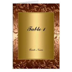 Tarjeta de menú de colocación de mesa de oro