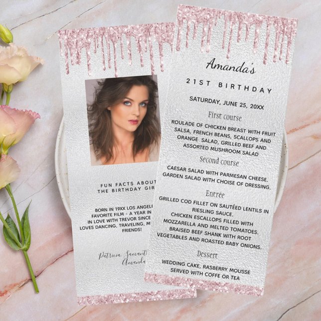 Tarjeta de menú de datos divertidos de cumpleaños  (Subido por el creador)