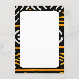 Tarjeta de menú de estampado africano