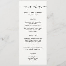 Tarjeta de menú de guión ineludible