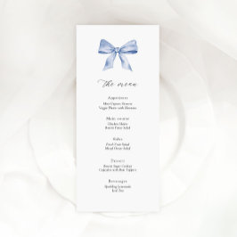 Tarjeta de menú de la ducha para bebés con arco az