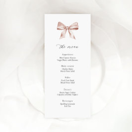 Tarjeta de menú de la ducha para bebés con arco ro