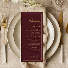 Tarjeta de menú de nombre de invitado personalizad