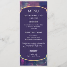 Tarjeta de menú de pintura acrílica negrita