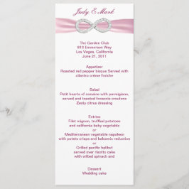 Tarjeta de menú del Boda con desbordamiento de dia