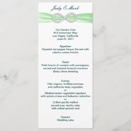 Tarjeta de menú del Boda con desbordamiento de dia