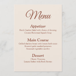 Tarjeta de menú del Boda de guirnaldas de monogram