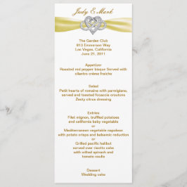 Tarjeta de menú del Boda del corazón infinito amar