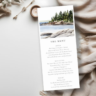 Tarjeta de menú del Boda Rocky Pine Mountain Seasc