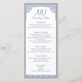 Tarjeta de menú del Boda turco real