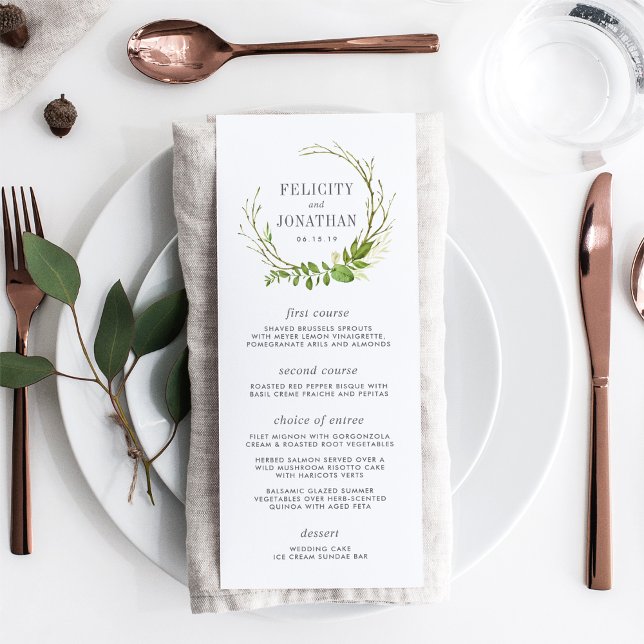 Tarjeta de menú del Boda Wild Meadow (Subido por el creador)