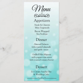 Tarjeta de menú elegante y decorativa del Boda de
