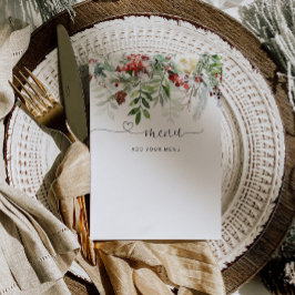 Tarjeta de menú Evergreen