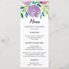 Tarjeta de menú Floral Blossom