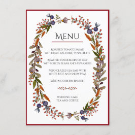 Tarjeta de menú Foliage de otoño