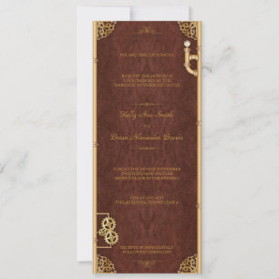 Tarjeta de menú/invitación de boleto de vapor