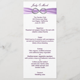 Tarjeta de menú Lavender Infinity