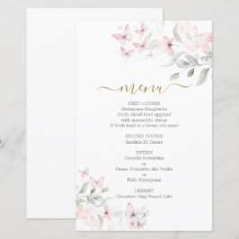 Tarjeta de menú Mariposa