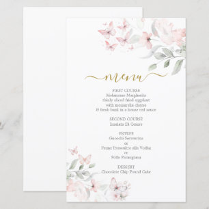 Tarjeta de menú Mariposa