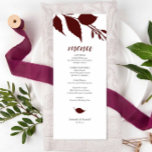 Tarjeta de menú Marrón Boda Botánico<br><div class="desc">Este moderno menú boda forma parte de la colección de invitación de lujo Do Tell A Belle. El diseño presenta hojas simples a la sombra de un marrón. Personalizar con elementos de menú, nombres y fecha de evento. Perfecto para bodas, duchas de novias, cenas de ensayo o lo que quieras....</div>