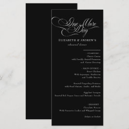 Tarjeta de menú | Menú de cena de ensayo Boda